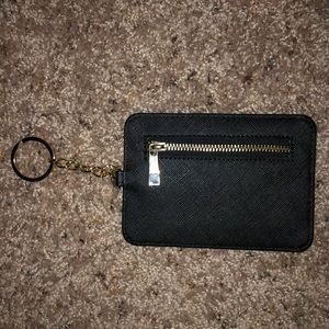 BP. Faux Leather Card Case Black